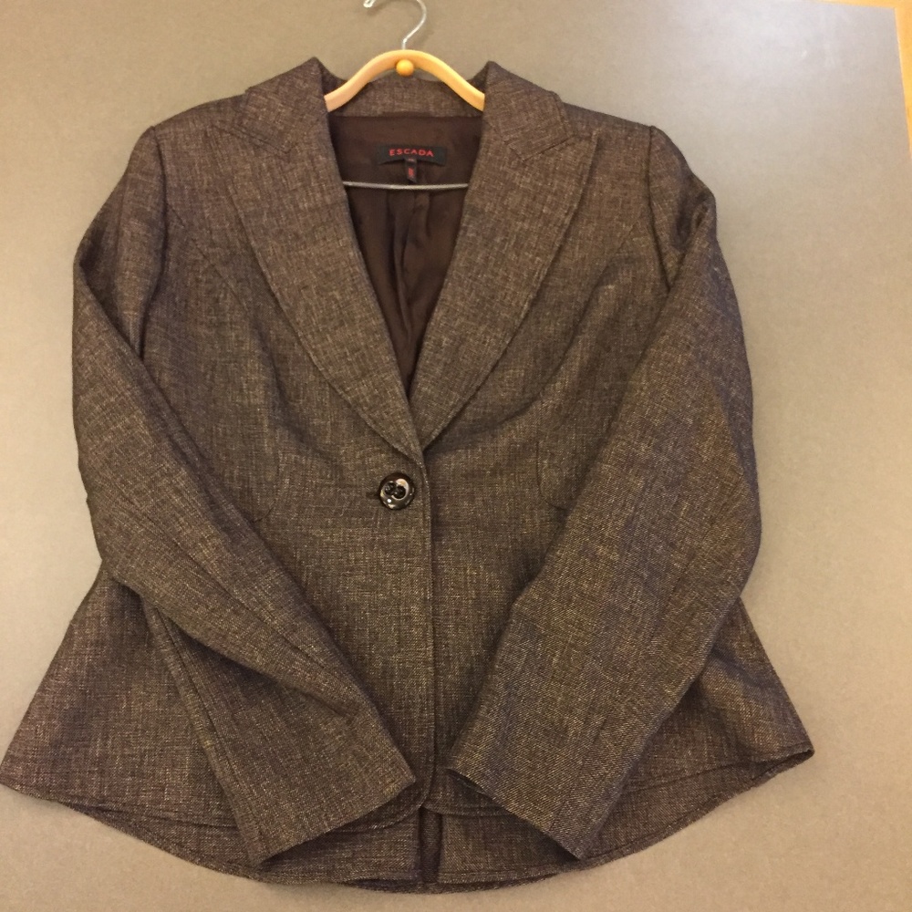 Brown Escada Suit Jacket